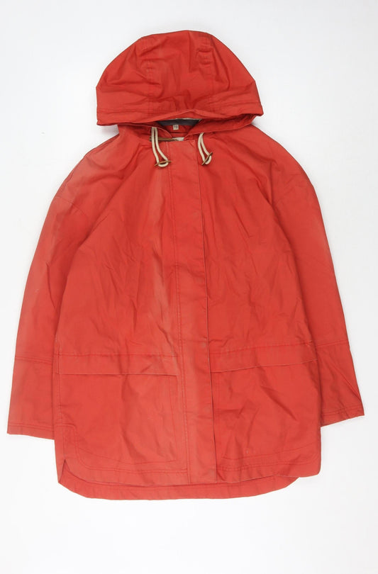 Seasalt Women's Red Hooded Mid-Length Cotton Coat