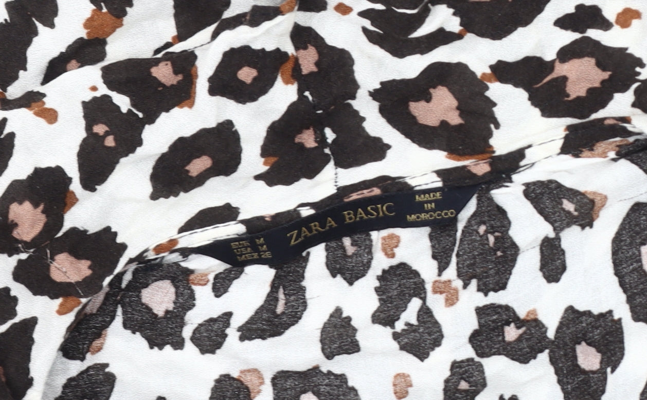 Zara Basic Women's Multicoloured Animal Print Blouse M