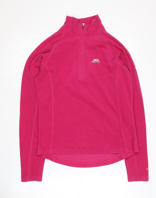 Trespass Women's Pink Fleece 1/4 Zip Sweatshirt M