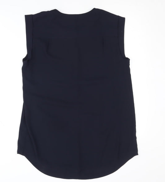 J.Crew Women's Blue Sleeveless Tall Blouse