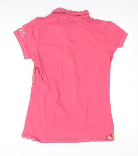 Womens UK Size 10 Regatta Pink Cotton Polo