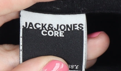 Jack & Jones Men's Black Pullover Hoodie - S