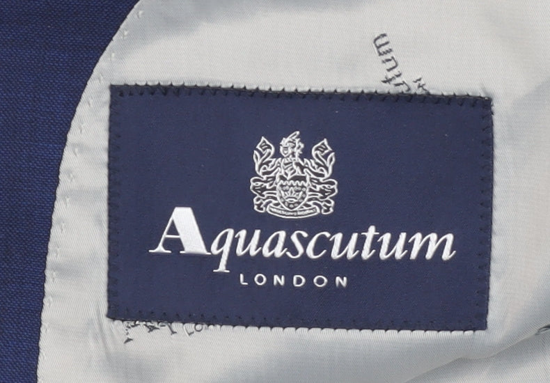 Aquascutum Men's Blue Wool Blazer 40R