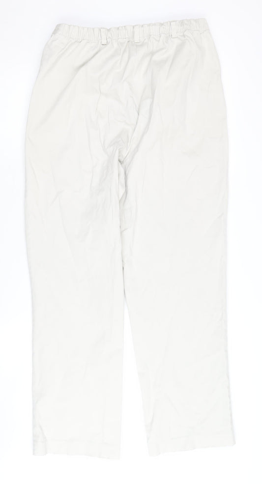 Lands' End Women's Ivory Chino Trousers Size 16