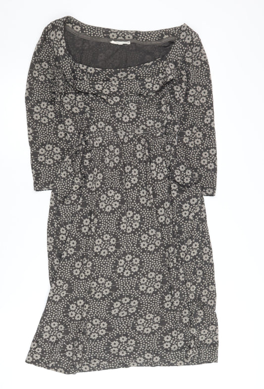 White Stuff Women's Grey Floral Dress Size 12