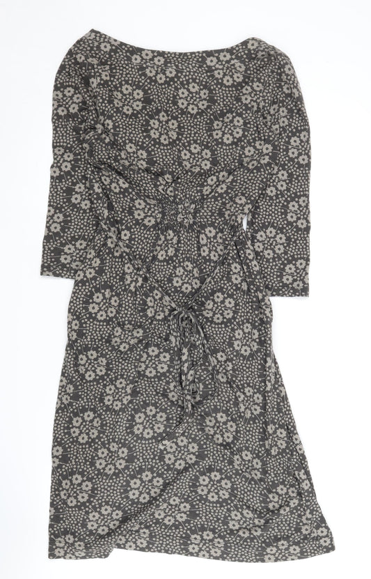White Stuff Women's Grey Floral Dress Size 12