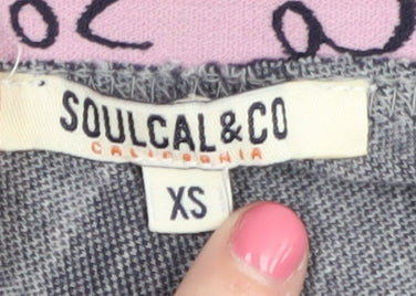 SoulCal & Co Women's Grey Blue Striped Skirt XS