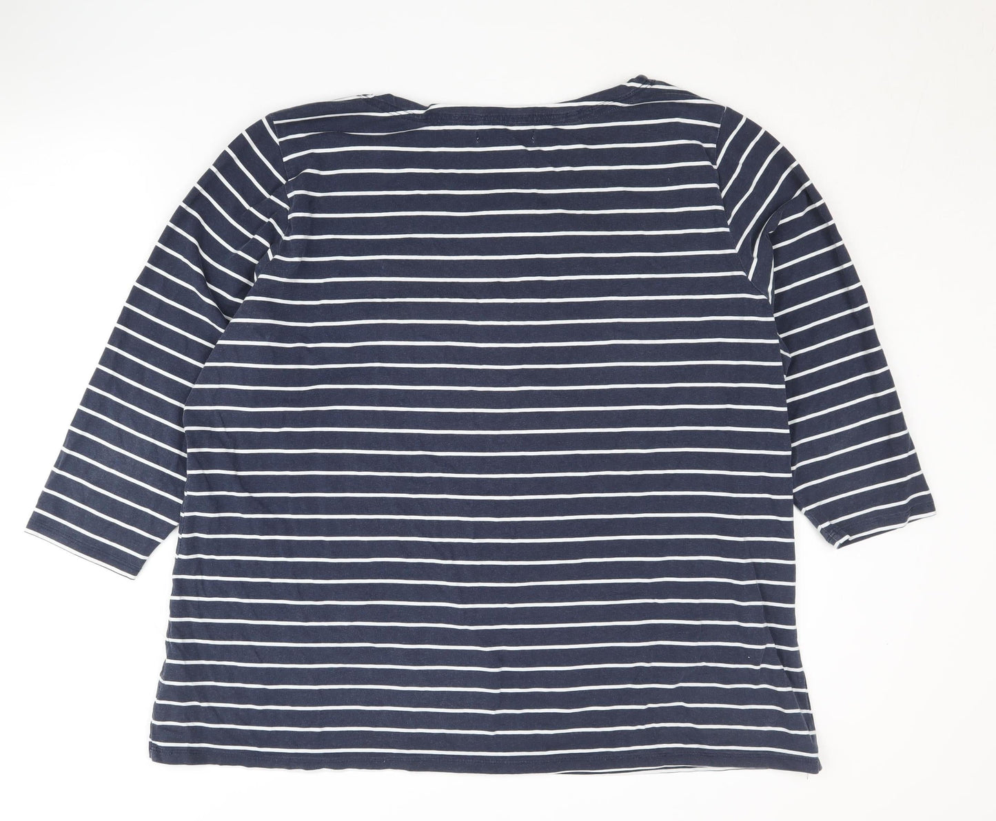 U.S. Polo Assn. Women's Blue Striped T-Shirt, 3XL