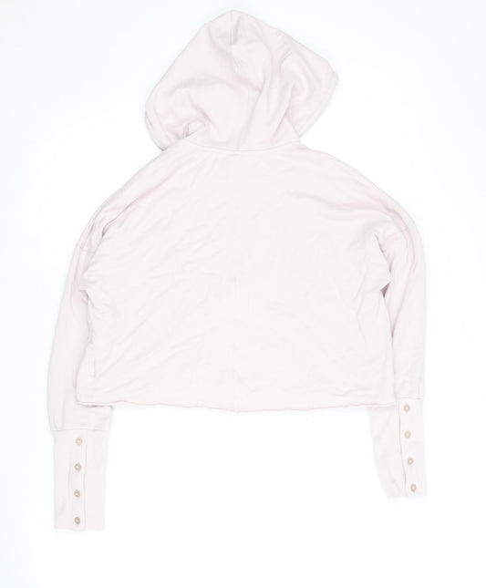 Nike Women's Pink Hooded Pullover S Jersey Hoodie