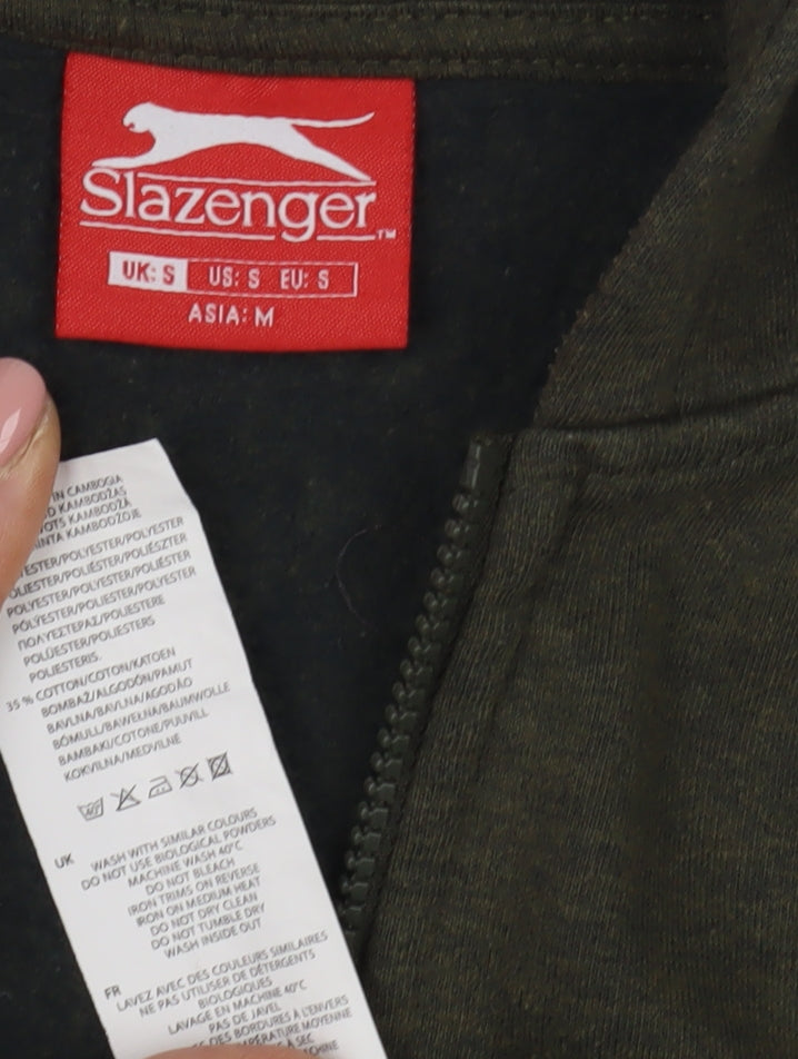 Slazenger Men's Green Full Zip Hoodie Size S