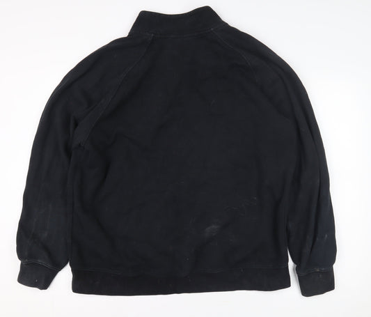 Nike Men's XL Black Full Zip Sweatshirt with Logo