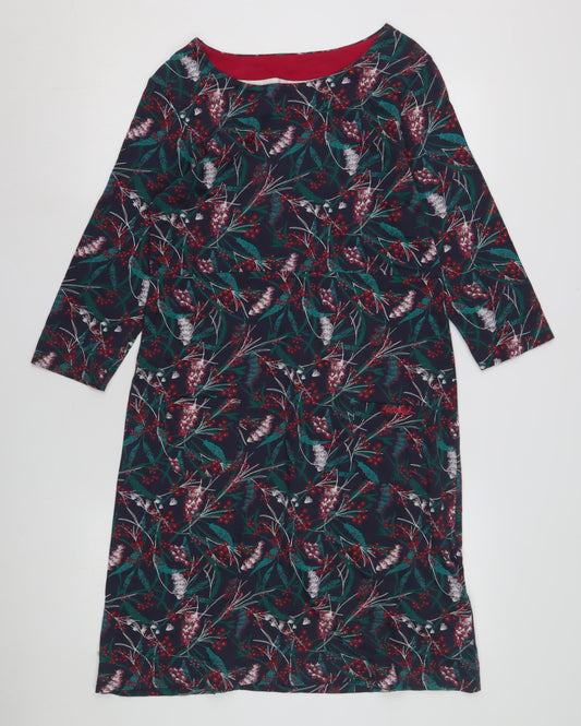 Weird Fish Women's Multicoloured 3/4 Sleeve Dress