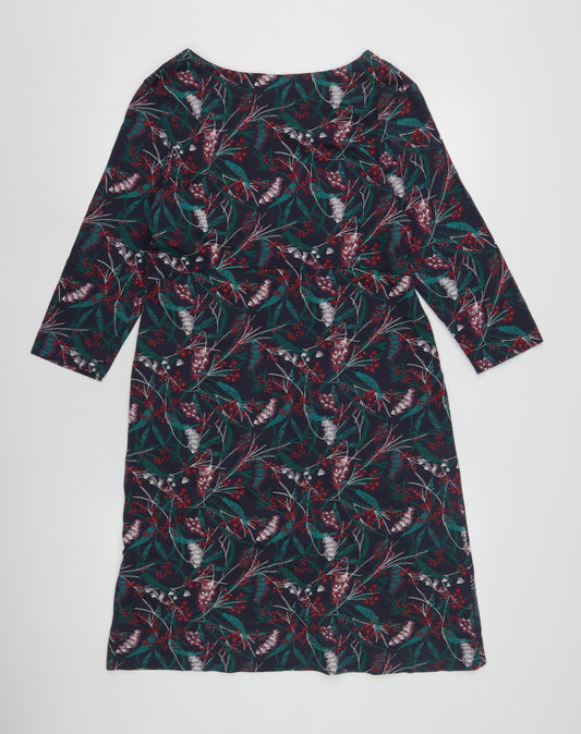 Weird Fish Women's Multicoloured 3/4 Sleeve Dress