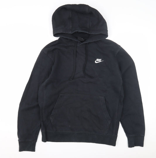 Mens UK S Regular Nike Black Pullover Hoodie