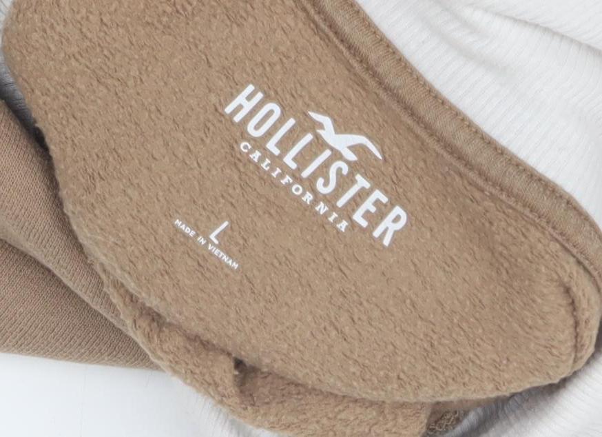 Hollister Unisex Brown Collared Sweatshirt L