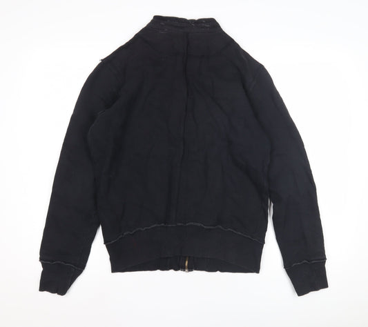 Diesel Men's Black M Basic Jacket, Full Zip, Stand-Up Collar