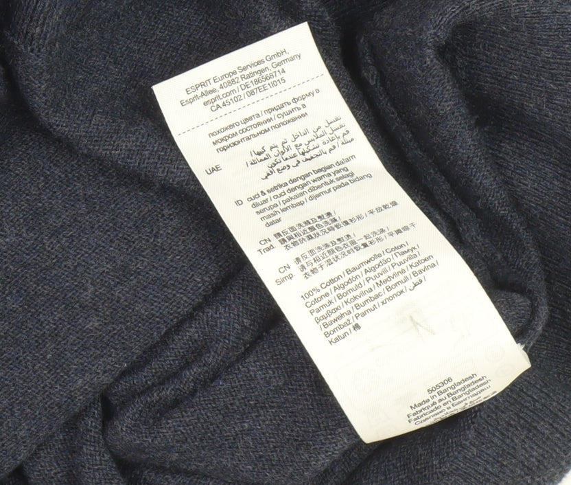 Brand and care label for ESPRIT Women's Blue Knit jumper M