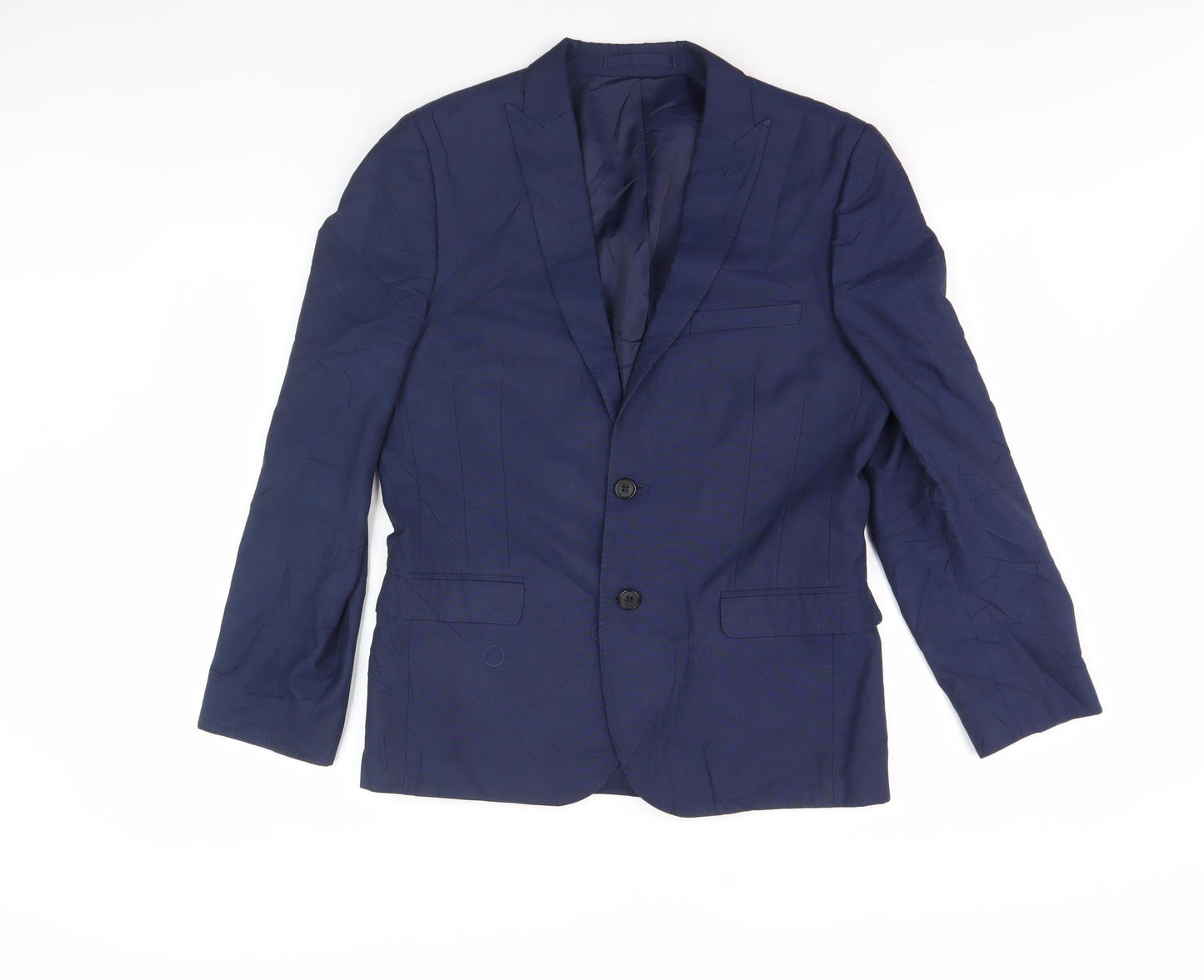 Moss London Men's Blue Blazer, Size 40, Polyester