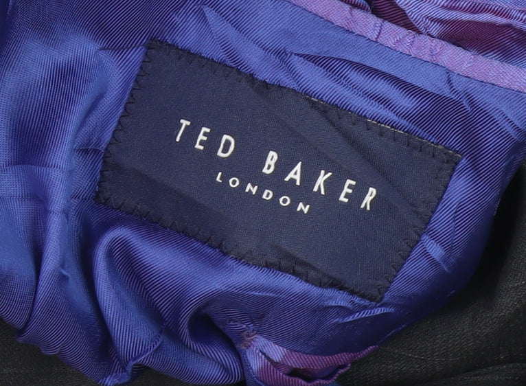 Ted Baker Men's Black Wool Striped Blazer Size 48 R