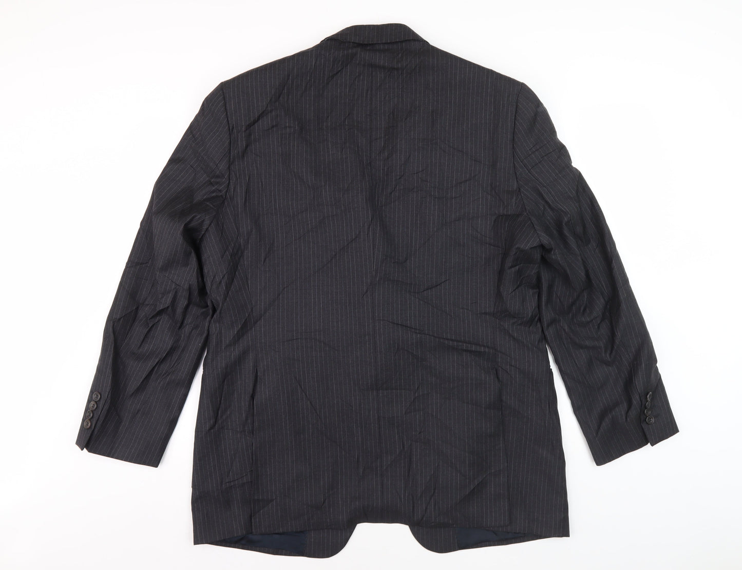 DAKS Men's Black Striped Blazer - Size 54