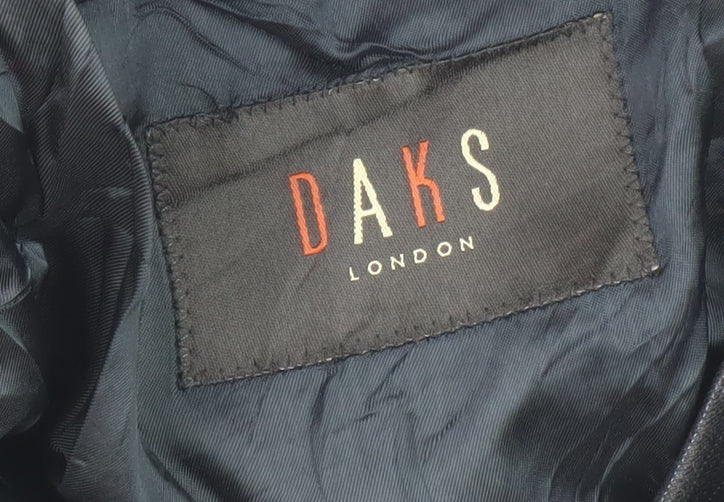 DAKS Men's Black Striped Blazer - Size 54
