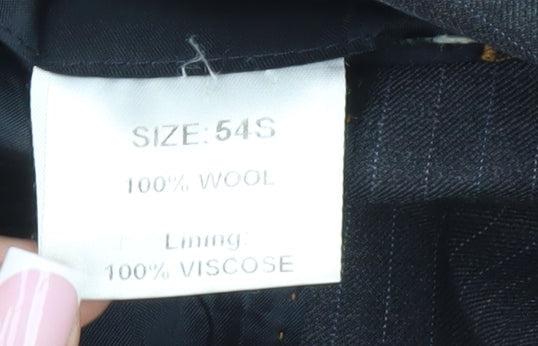 DAKS Men's Black Striped Blazer - Size 54