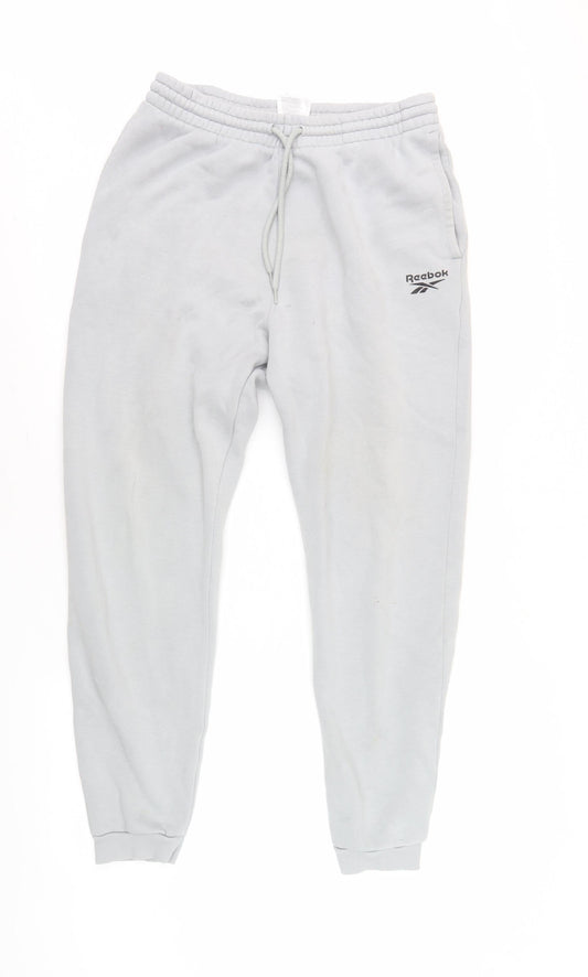 Reebok Men’s Grey Jogger Trousers M Fleece Activewear