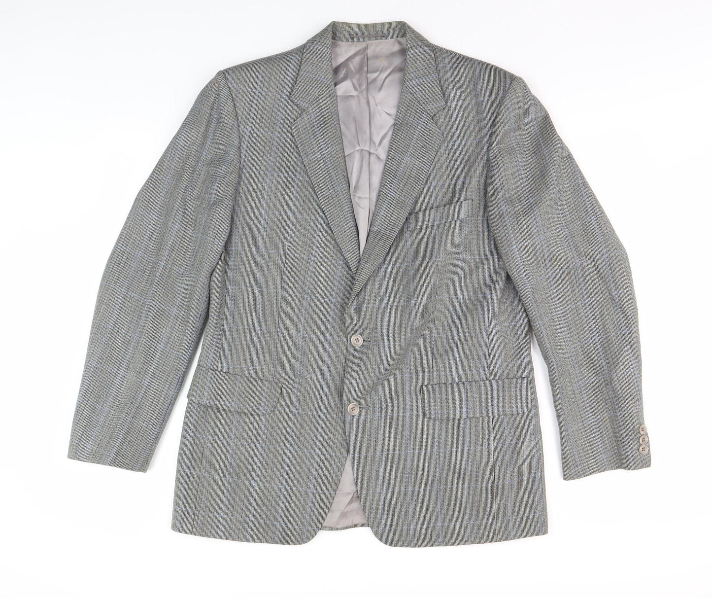 Magee Men's Grey Check Wool Blazer 40 Regular
