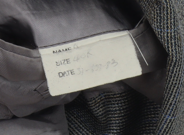 Magee Men's Grey Check Wool Blazer 40 Regular