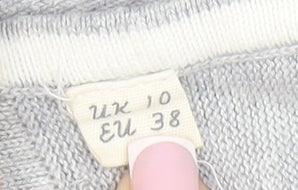 White Stuff Women's Grey Pullover, Size 10, Boat Neck
