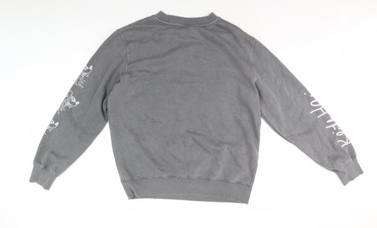 Disney Men's Grey Mickey Mouse Sweatshirt M Pullover