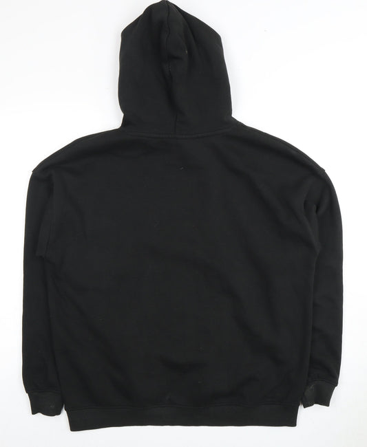 PULL&BEAR Unisex Black Pullover Hoodie Size S