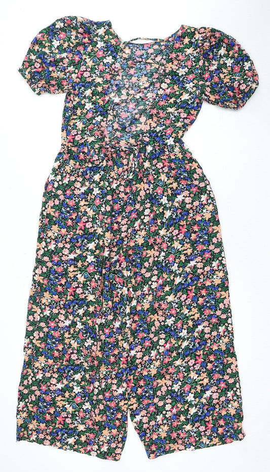 ASOS Women's Multicoloured Floral Playsuit Size 8