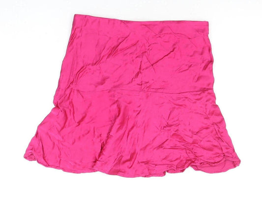 Zara Women's Pink Skater Skirt, S, Short Casual Summer