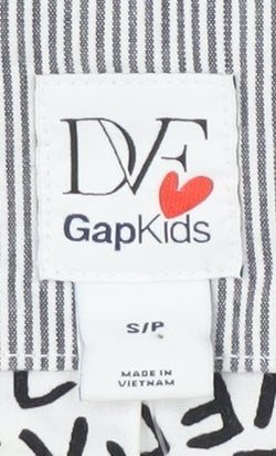 Close-up detail of Gap Kids Grey Pinstripe Blazer for girls’ -, size S