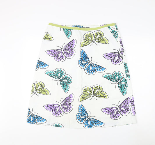 Laura Ashley Women's Multicoloured Animal Print Skirt - Size 16