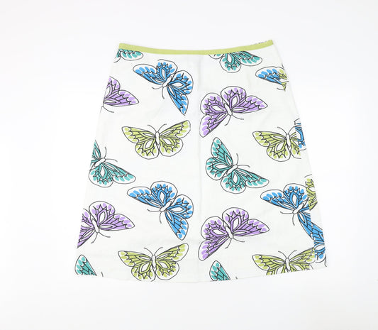 Laura Ashley Women's Multicoloured Animal Print Skirt - Size 16