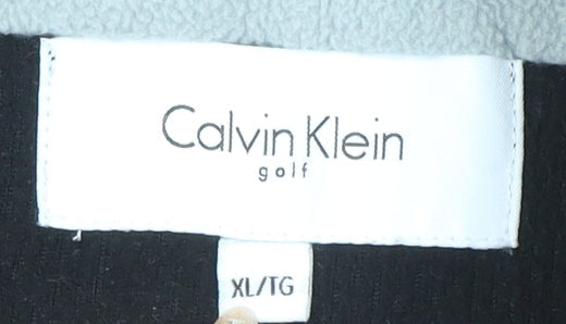 Calvin Klein Men's Black XL 1/4 Zip Sweatshirt