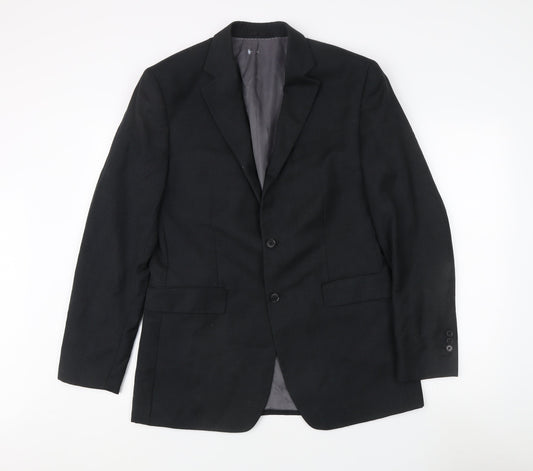 Charles Tyrwhitt Men's Black Slim Fit Blazer 40L