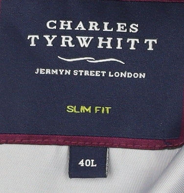 Charles Tyrwhitt Men's Black Slim Fit Blazer 40L