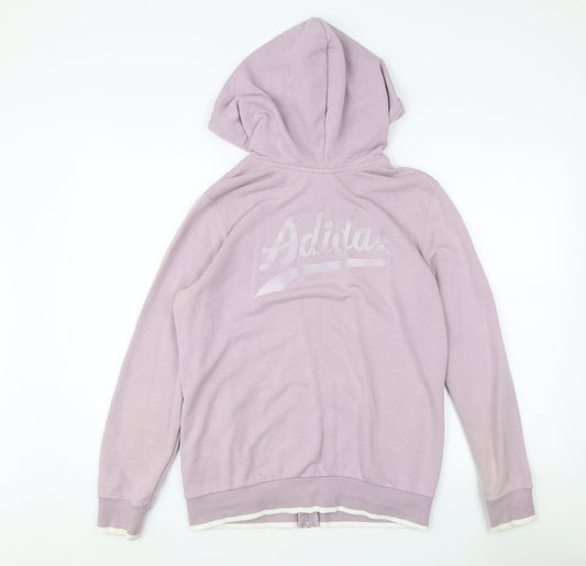 Adidas Purple Women's Full Zip Hoodie UK 16