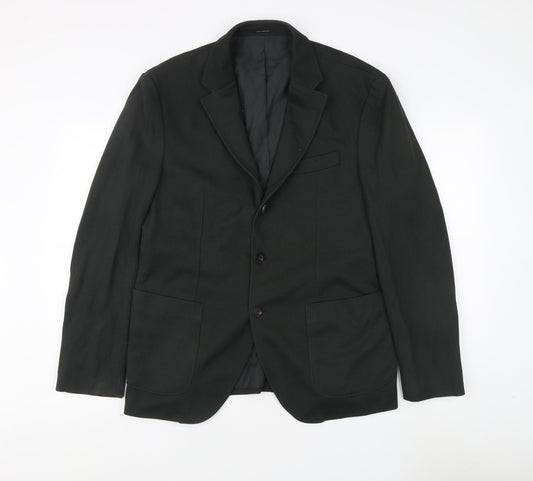 Massimo Dutti Men's Black Blazer, Size 40, Formal