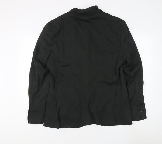 Massimo Dutti Men's Black Blazer, Size 40, Formal