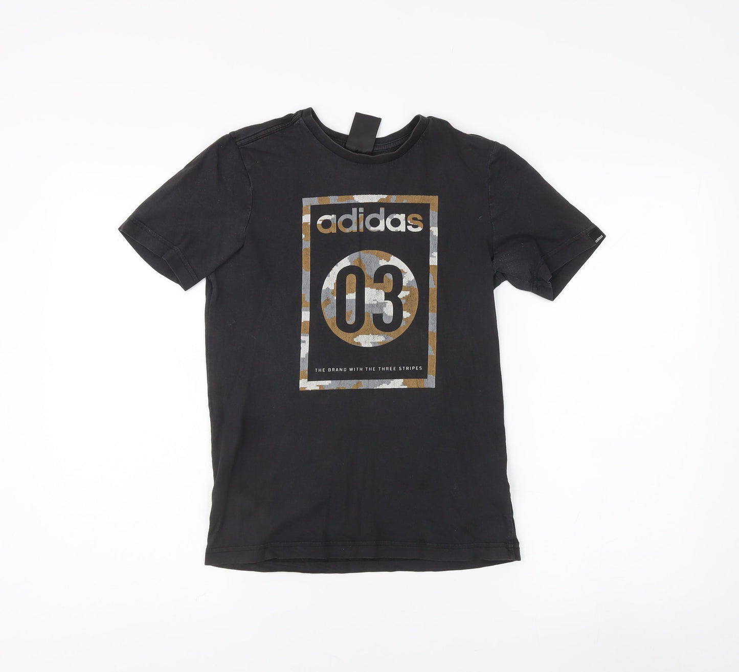 Adidas Unisex Black Crew Neck T-Shirt Size 12