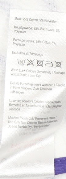 Joules Women's White/Purple Striped Jacket Size 6