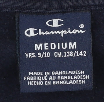 Teens UK M Regular Champion Blue Full Zip Hoodie