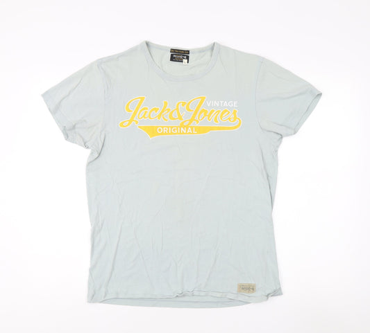 Jack & Jones Men's Blue Vintage T-Shirt L