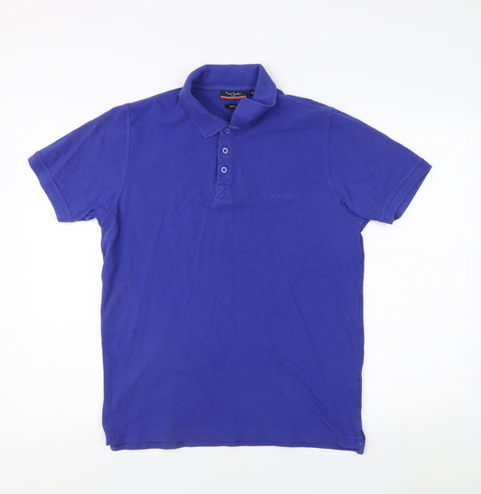 Pierre Cardin Men's Blue Medium Polo Shirt