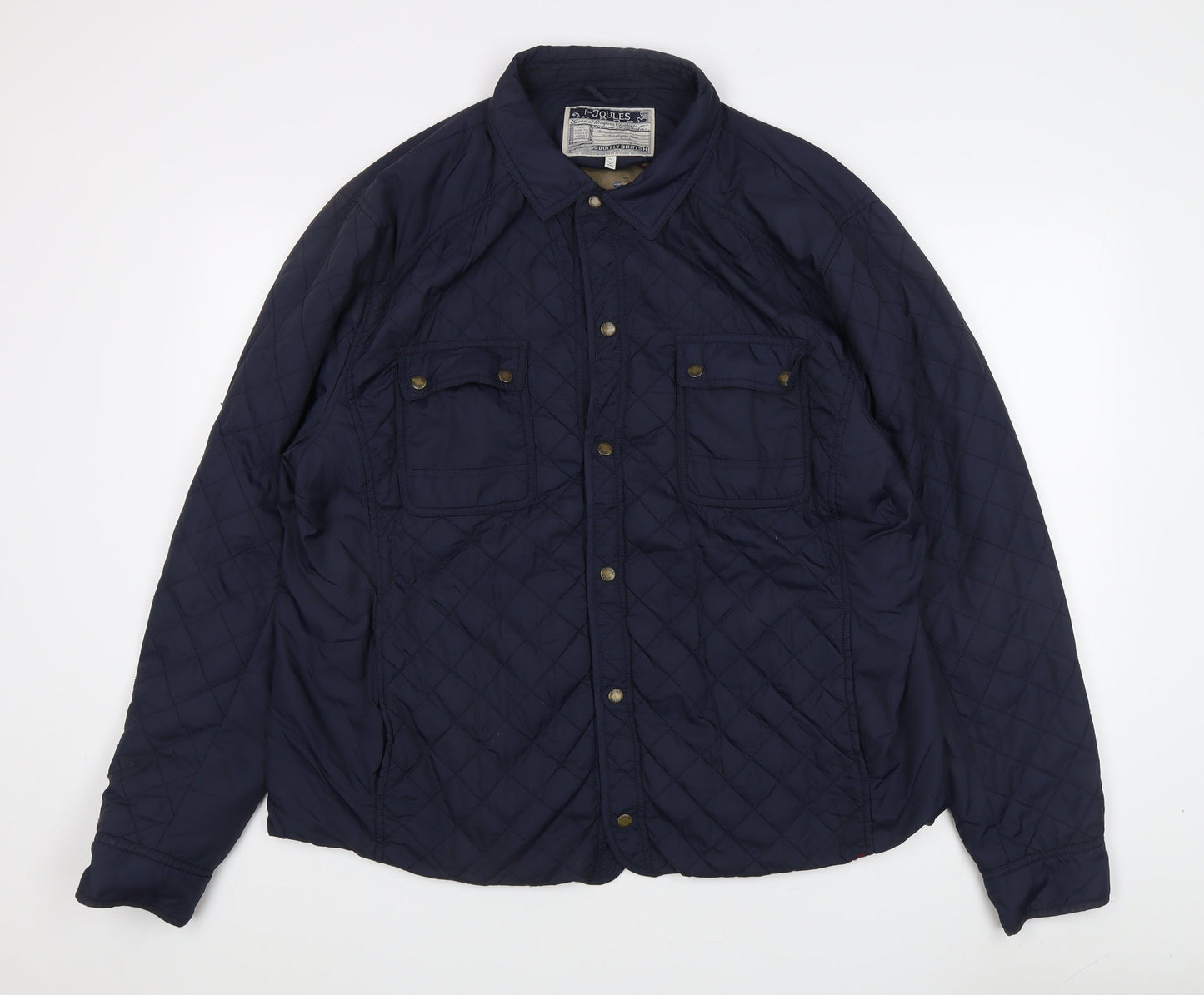 Joules Unisex Adults Blue Quilted Jacket XL