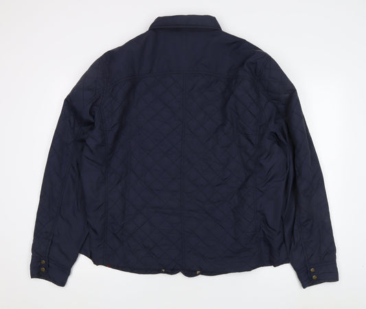 Joules Unisex Adults Blue Quilted Jacket XL